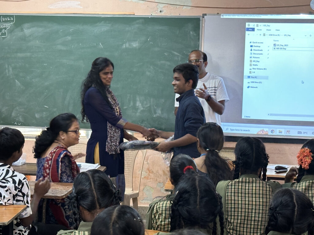 In celebration of GIS Day, Nobel Systems sponsored a poster-making contest at the Government High School Kethamaranahalli Rajajinagar in Bangalore. It showcased the students' creativity and vision for the future.