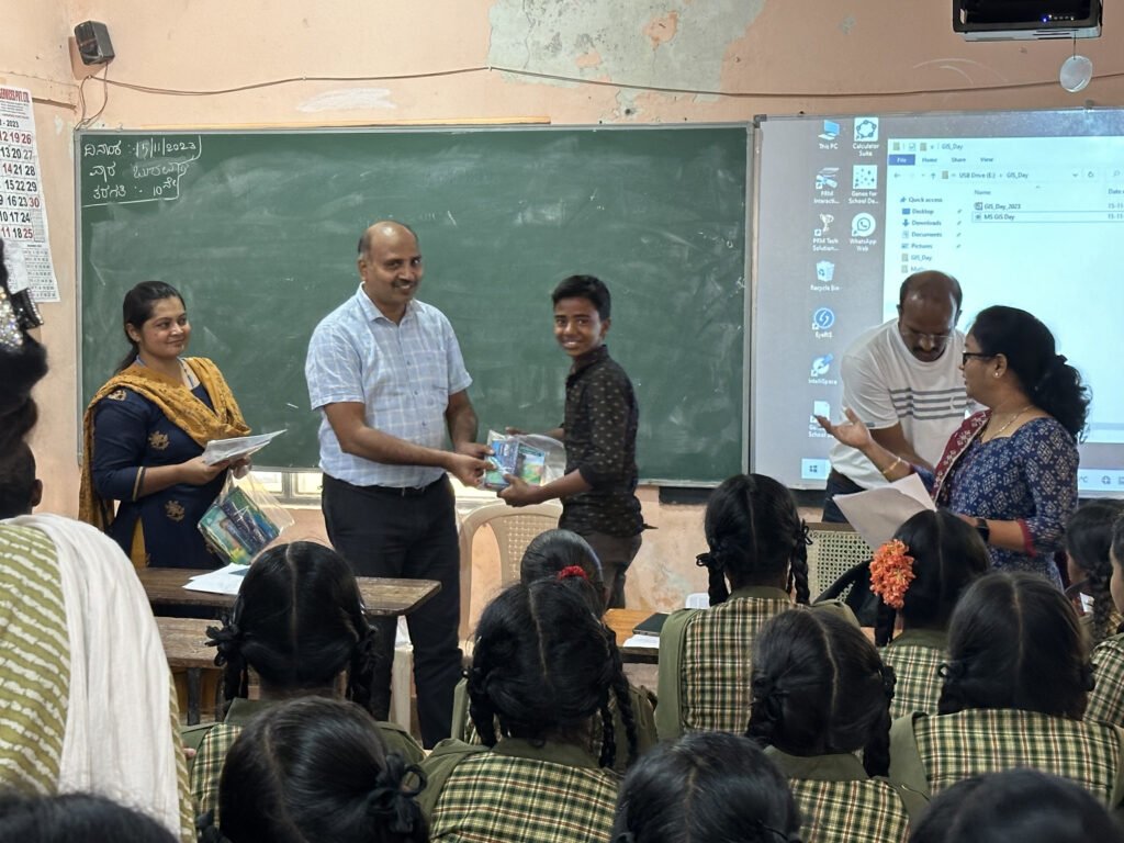 In celebration of GIS Day, Nobel Systems sponsored a poster-making contest at the Government High School Kethamaranahalli Rajajinagar in Bangalore. It showcased the students' creativity and vision for the future.